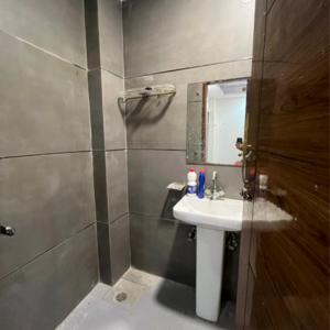Bathroom in 1 BHK Builder Floor at Chattarpur – for Rent