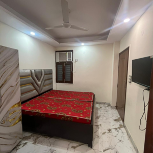 Bedroom in 1 BHK Builder Floor at Chattarpur – for Rent