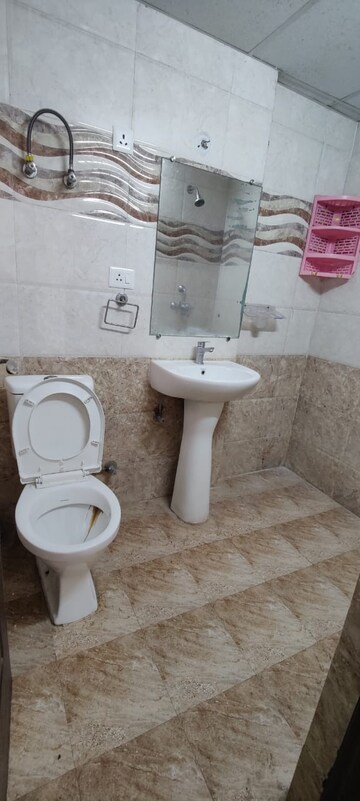 Bathroom in 2 BHK Apartment at JKG Palm Court, Sector 16c Greater Noida – for Rent