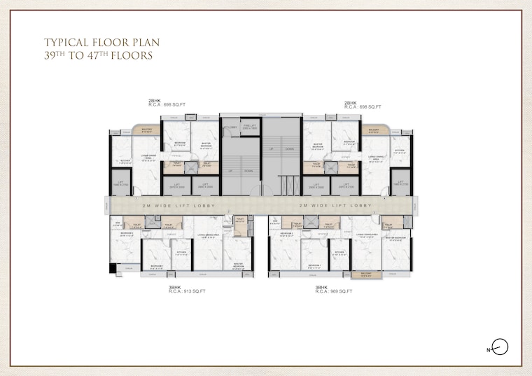 Floor Plan, ravi-the-gateway 3 Bedroom 913 Sq.Ft. Apartment In Kandivali West Mumbai 9442424