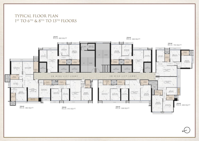 Floor Plan, ravi-the-gateway 3 Bedroom 913 Sq.Ft. Apartment In Kandivali West Mumbai 9442424