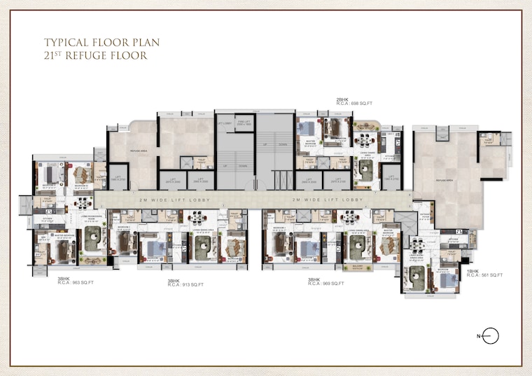 Master Plan, ravi-the-gateway 3 Bedroom 938 Sq.Ft. Apartment In Kandivali West Mumbai 9442447