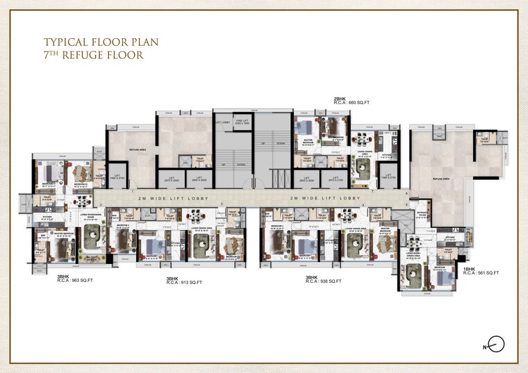 Master Plan, ravi-the-gateway 3 Bedroom 938 Sq.Ft. Apartment In Kandivali West Mumbai 9442447
