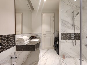 Bathroom in 2 BHK Apartment at Bhartiya Leela Residences, Thanisandra Main Road – for Rent