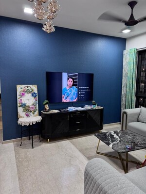 Living Room in 3 BHK Apartment at Belgrave Square, Thane West – for Sale