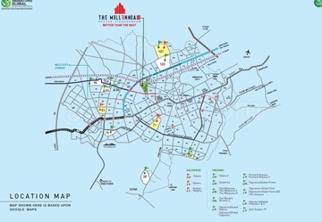 2 BHK Apartment – Map Location View at Signature Global The Millennia, Sector 37d - for Sale