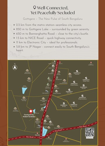 4 BHK Apartment – Map Location View at Gottigere - for Sale