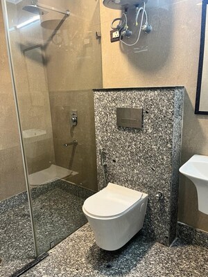 Bathroom in 3.5 BHK Builder Floor at Ansal Sushant Lok I, Sector 43 – for Rent