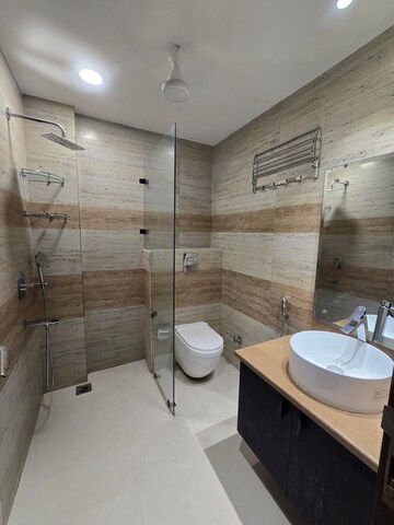 Bathroom in 4 BHK Builder Floor at Sushant Lok I – for Rent