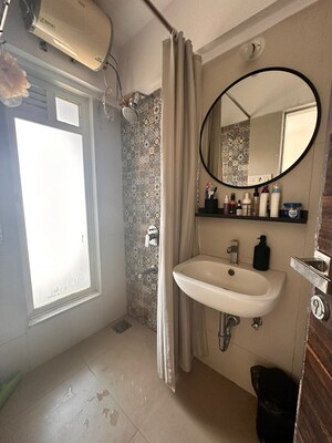 Bathroom in 2 BHK Apartment at Gurukrupa Marina Enclave, Malad West – for Sale