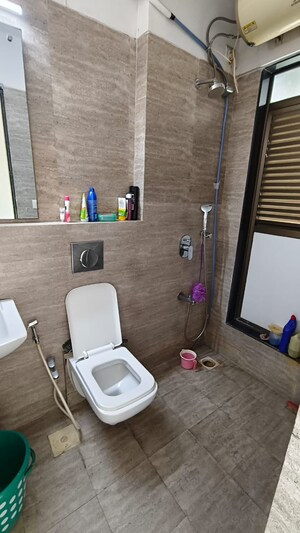 Bathroom in 3 BHK Apartment at Kanakia Levels, Malad East – for Rent