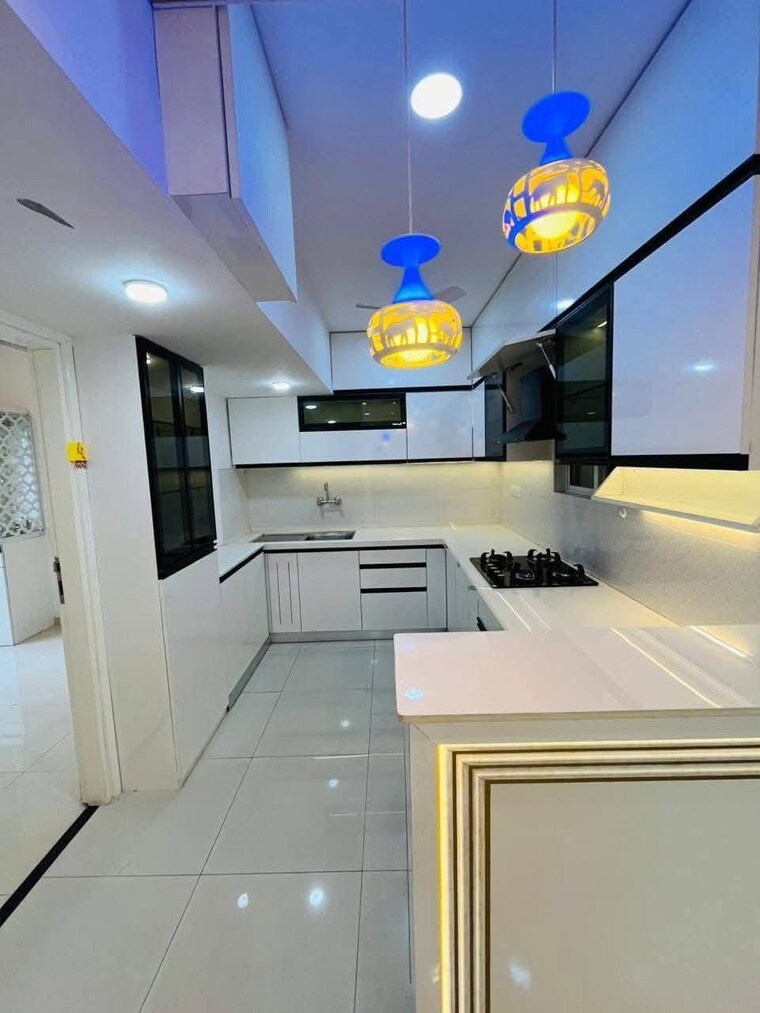 Kitchen, gera-planet-of-joy 4 Bedroom 2400 Sq.Ft. Apartment In Kharadi Pune 9446539