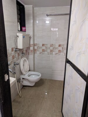 Bathroom in 1 BHK Apartment at Powai Jaltarang CHS, Powai – for Rent
