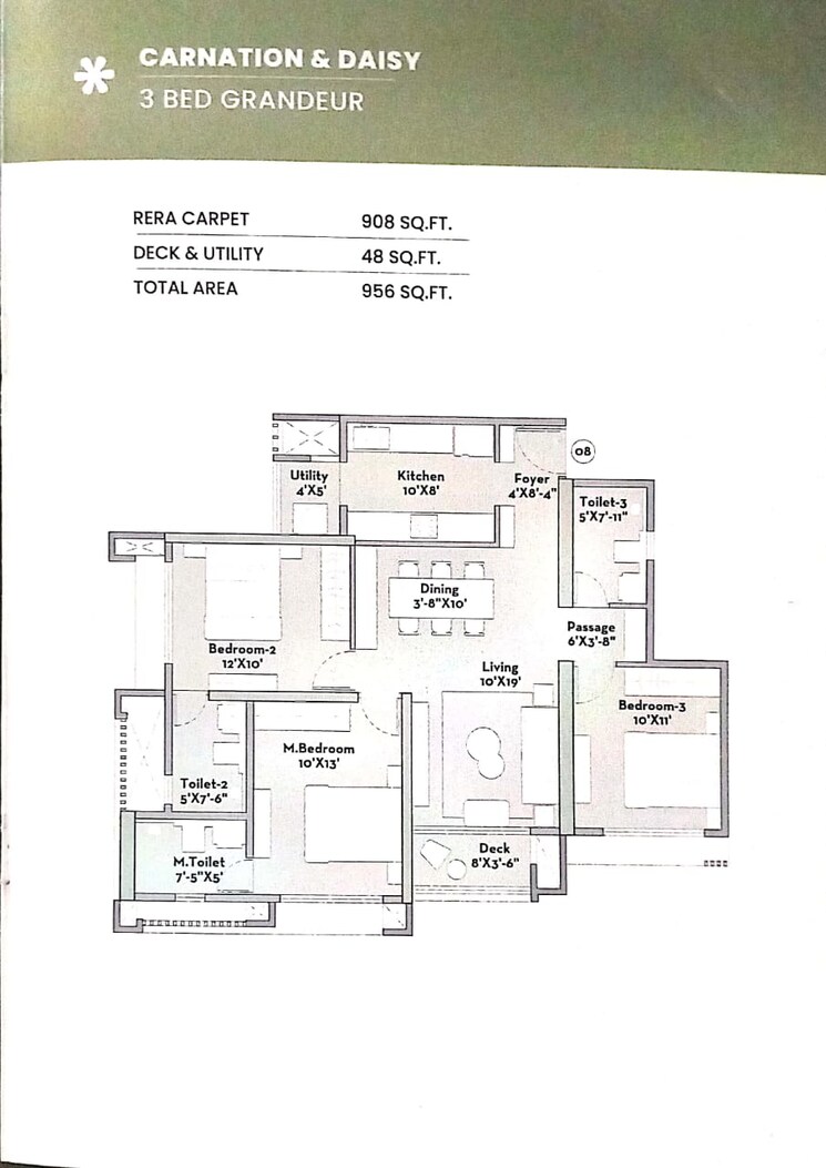 Floor Plan, prestige-garden-trails 1 Bedroom 452 Sq.Ft. Apartment In Mira Road Thane 9447575