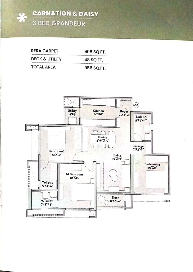 Floor Plan, prestige-garden-trails 1 Bedroom 452 Sq.Ft. Apartment In Mira Road Thane 9447575