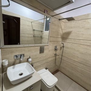 Bathroom in 2 BHK Builder Floor at Malviya Nagar – for Rent