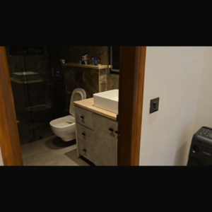 Bathroom in Studio Builder Floor at Malviya Nagar – for Rent