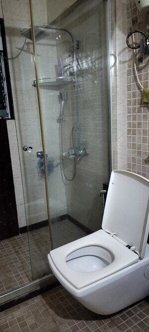 Bathroom in 3 BHK Apartment at Regency Cosmos, Baner – for Rent