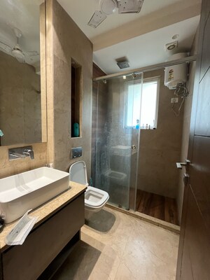 Attached Bathroom in 3 BHK Builder Floor at Ansal Sushant Lok I, Sector 43 – for Rent