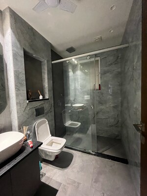 Bathroom in 3 BHK Builder Floor at Ansal Sushant Lok I, Sector 43 – for Rent