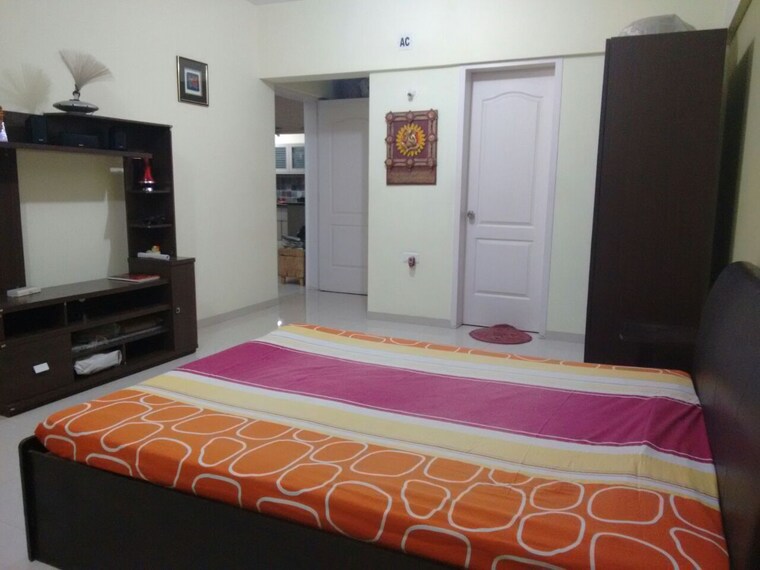 Bedroom, kumar-primrose 3 Bedroom 1250 Sq.Ft. Apartment In Kharadi Pune 9448053