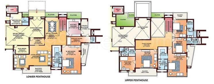 Floor Plan, parsvnath-exotica 4 Bedroom 3645 Sq.Ft. Apartment In Sector 53 Gurgaon 9448760