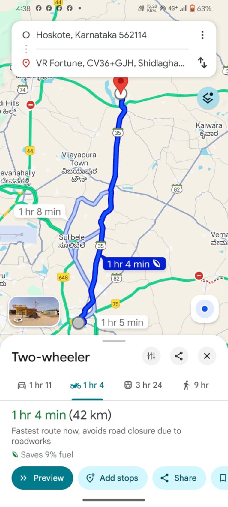 Map Location, chikkaballapur  1200 Sq.Ft. Plot In Chikkaballapur Bangalore 9450687