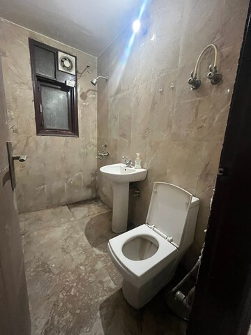 Bathroom in 2 BHK Builder Floor at Chattarpur – for Rent