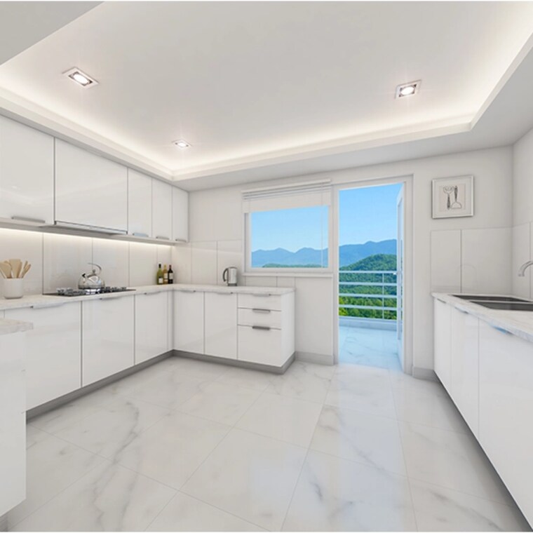 Kitchen, godrej-aria 3 Bedroom 1983 Sq.Ft. Apartment In Sector 79 Gurgaon 9450694