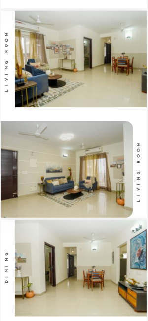 Living Room in 3 BHK Apartment at Spaze Privvy The Address, Hayatpur – for Sale