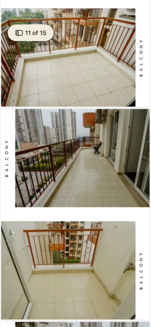 Balcony in 3 BHK Apartment at Spaze Privvy The Address, Hayatpur – for Sale