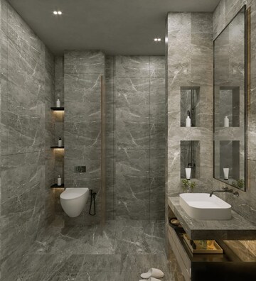 Bathroom in 3 BHK Builder Floor at Vatika India Next Floors, Sector 82 – for Sale