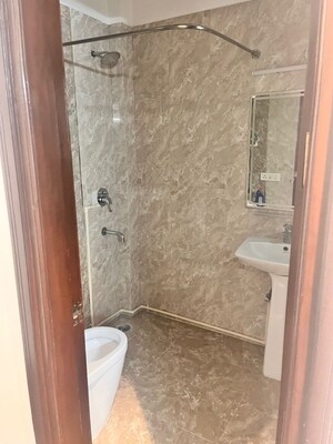 Bathroom in 3 BHK Builder Floor at Kailash Colony – for Rent