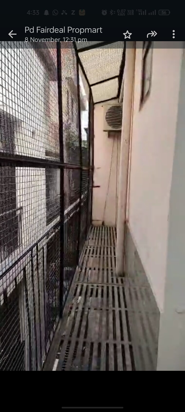 Balcony, chittaranjan park 2 Bedroom 125 Sq.Yd. Builder Floor In Chittaranjan Park Delhi 9452374