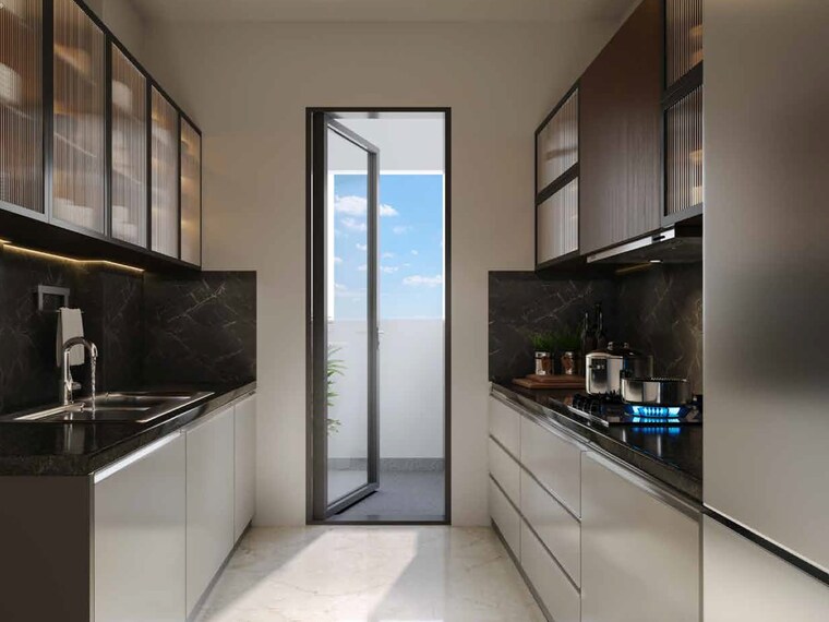 Kitchen, shapoorji-pallonji-joyville-celestia 2.5 Bedroom 815 Sq.Ft. Apartment In Hadapsar Pune 9453239