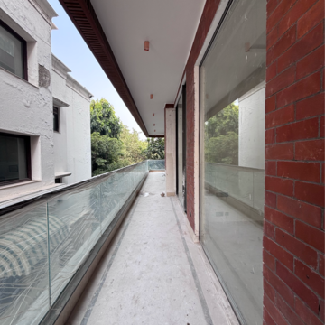 Balcony in 4 BHK Builder Floor at Vasant Vihar – for Rent