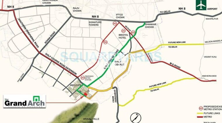 Map Location, ireo-the-grand-arch 3 Bedroom 2156 Sq.Ft. Apartment In Sector 58 Gurgaon 9454458