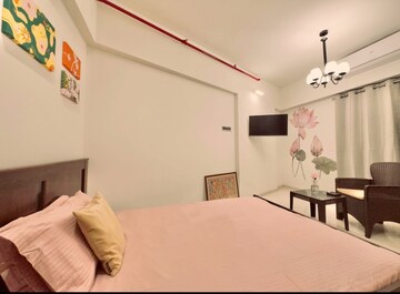 Living Room in Studio Apartment at Wadgaon Sheri – for Rent