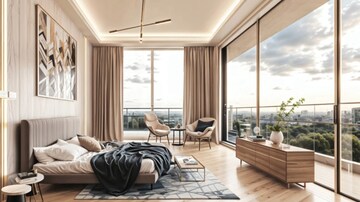 Bedroom in 3 BHK Apartment at Ireo Skyon, Sector 60 – for Rent