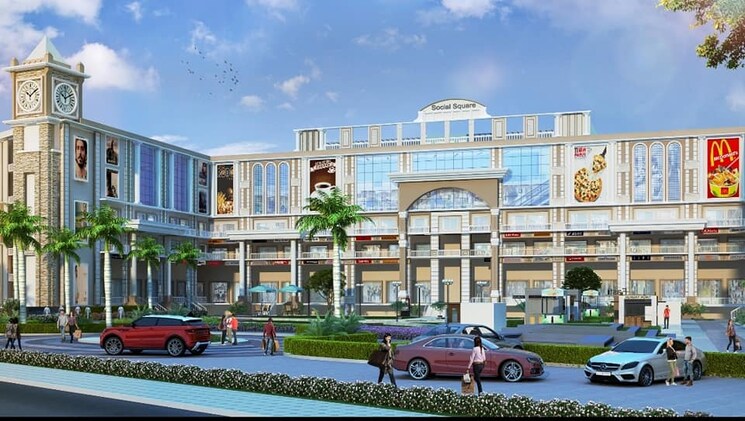 Exterior View, hlp-social-square Commercial Shop 400 Sq.Ft. In Patiala Road Zirakpur 9455537