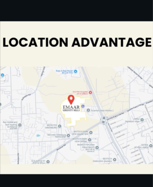 3 BHK Apartment – Map Location View at Emaar Serenity Hills, Sector 86 - for Sale