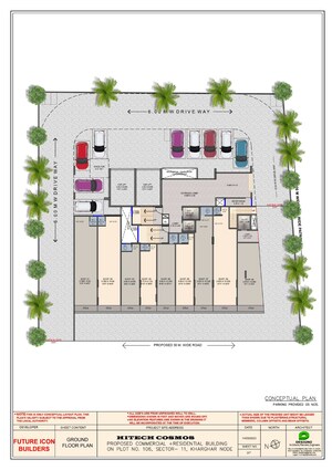 Floor Plan in 2 BHK Apartment at Hitech Cosmos, Kharghar – for Sale