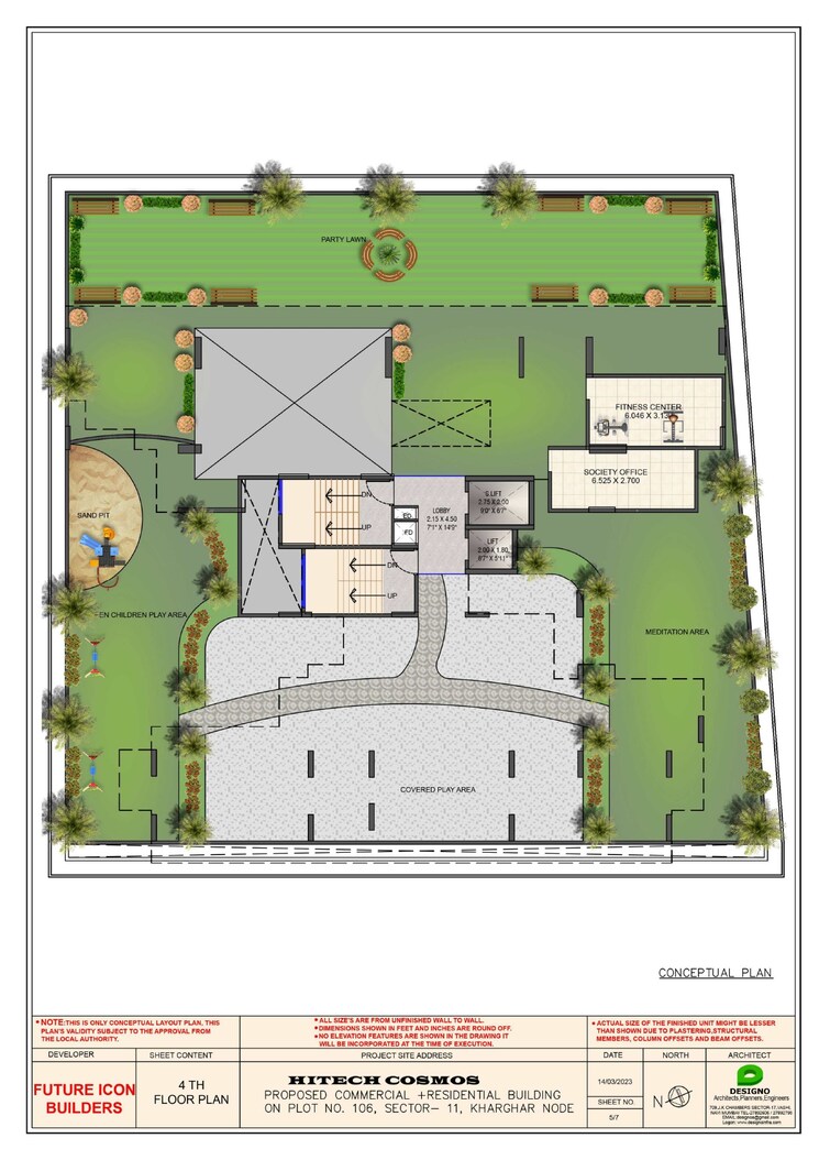 Master Plan, hitech-cosmos 2 Bedroom 542 Sq.Ft. Apartment In Kharghar Navi Mumbai 9456362