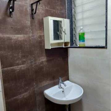 Bathroom in 1 BHK Apartment at Ajanta Ellora, Dahisar East – for Sale