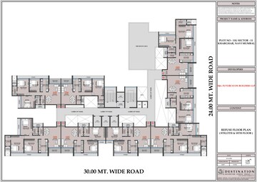 Floor Plan in 3 BHK Apartment at Hitech Crystal Corner, Kharghar Sector 11 – for Sale
