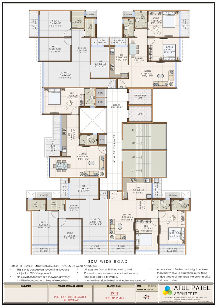 Floor Plan, shree-pote-pallacio 2 Bedroom 710 Sq.Ft. Apartment In Kharghar Sector 11 Navi Mumbai 9457440