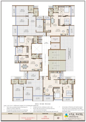Floor Plan in 2 BHK Apartment at Shree Pote Pallacio, Kharghar Sector 11 – for Sale
