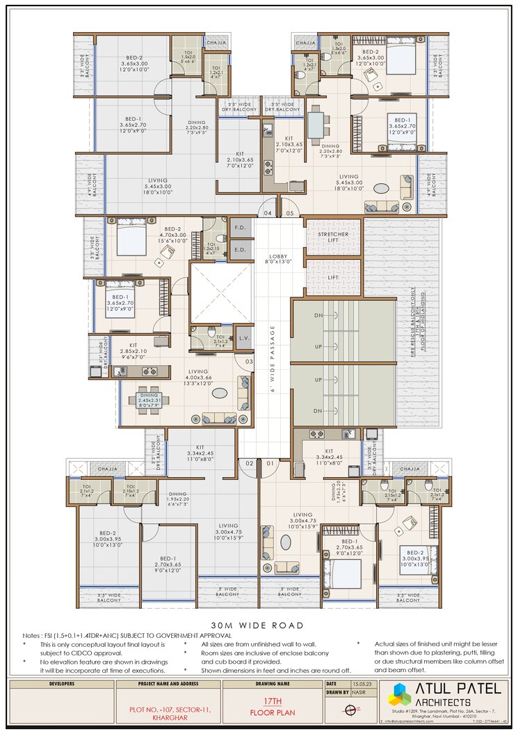 Floor Plan, shree-pote-pallacio 2 Bedroom 710 Sq.Ft. Apartment In Kharghar Sector 11 Navi Mumbai 9457440