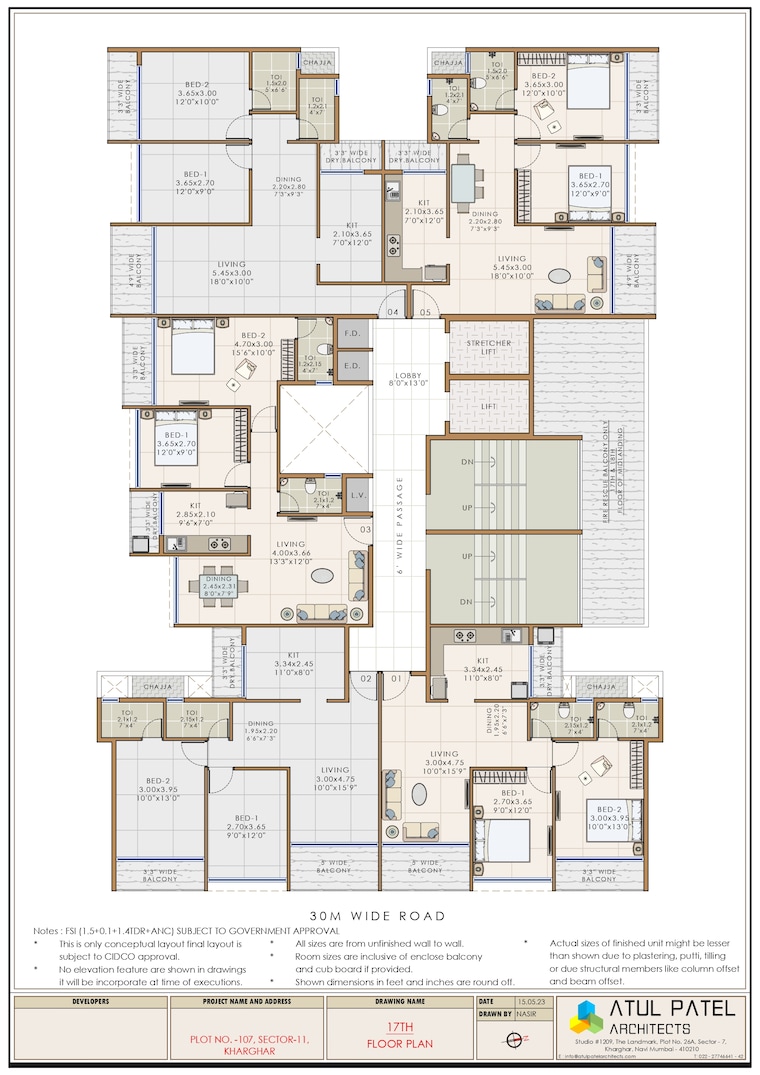 Floor Plan, shree-pote-pallacio 2 Bedroom 710 Sq.Ft. Apartment In Kharghar Sector 11 Navi Mumbai 9457440