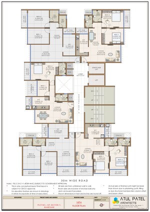 Floor Plan in 2 BHK Apartment at Shree Pote Pallacio, Kharghar Sector 11 – for Sale